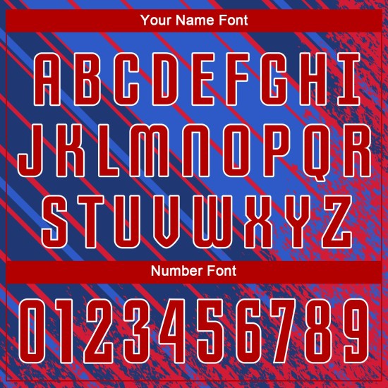 Benutzerdefinierte Fußball Rot-Weiß Sublimation Uniform Trikot Royal Benutzerdefinierte Fußball Rot-Weiß Sublimation Uniform Trikot Royal