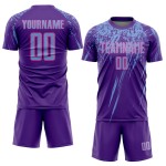 Lila Blau-Rosa Sublimation Jersey Uniform Custom Fußball Licht Lila Blau-Rosa Sublimation Jersey Uniform Custom Fußball Licht