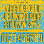 Trikot Blau Sublimation Uniform Custom Gelb-Schwarz Fußball Himmel Trikot Blau Sublimation Uniform Custom Gelb-Schwarz Fußball Himmel