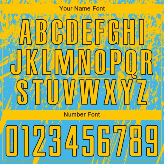 Trikot Blau Sublimation Uniform Custom Gelb-Schwarz Fußball Himmel Trikot Blau Sublimation Uniform Custom Gelb-Schwarz Fußball Himmel