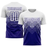 Dunkelweißes Uniformtrikot Lila Fußball Sublimation Custom Dunkelweißes Uniformtrikot Lila Fußball Sublimation Custom