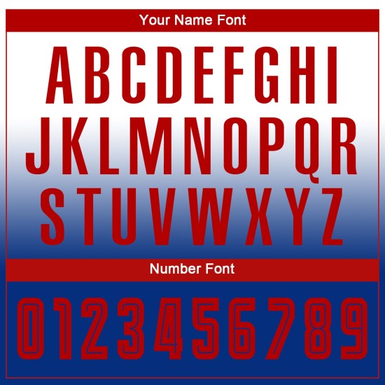 Jersey Langarm Fade Uniform Rot-Royal Custom Weiß Sublimation Fußball Mode Jersey Langarm Fade Uniform Rot-Royal Custom Weiß Sublimation Fußball Mode