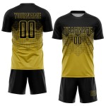 Jersey Custom Old Soccer Gold Uniform Sublimation Schwarz Jersey Custom Old Soccer Gold Uniform Sublimation Schwarz