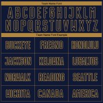 Sublimation Gold Nadelstreifen Navy Fußball Verblassen Uniform Jersey Custom Old Fashion Sublimation Gold Nadelstreifen Navy Fußball Verblassen Uniform Jersey Custom Old Fashion