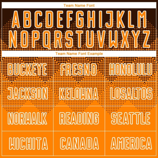 Benutzerdefinierte Sublimation Jersey Bay Soccer Braun Uniform Orange-Weiß Benutzerdefinierte Sublimation Jersey Bay Soccer Braun Uniform Orange-Weiß