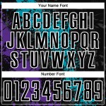 Teal-Lila Splatter Schwarz Jersey Uniform Fußball Sublimation Custom Dripping Art Teal-Lila Splatter Schwarz Jersey Uniform Fußball Sublimation Custom Dripping Art