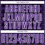 Uniform Jersey Lila Fußball Formen Benutzerdefinierte Geometrische Schwarz-Weiß Sublimation Uniform Jersey Lila Fußball Formen Benutzerdefinierte Geometrische Schwarz-Weiß Sublimation