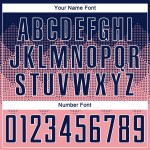 Sublimation Custom Uniform Navy-Weiß Medium Jersey Pink Fußball Sublimation Custom Uniform Navy-Weiß Medium Jersey Pink Fußball