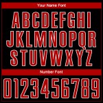 Benutzerdefinierte Uniform Rot-Weiß Trikot Schwarz Sublimation Fußball Benutzerdefinierte Uniform Rot-Weiß Trikot Schwarz Sublimation Fußball