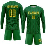 Fußballuniform Gold Grün Trikot Kelly Sublimation Custom Fußballuniform Gold Grün Trikot Kelly Sublimation Custom