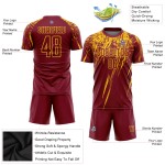 Gelbe Uniform Custom Sublimation Crimson Fußballtrikot Gelbe Uniform Custom Sublimation Crimson Fußballtrikot