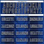 Benutzerdefinierte Blau US Navy Schwarz-Weiß Sublimation Jersey Linien Fußballuniform Benutzerdefinierte Blau US Navy Schwarz-Weiß Sublimation Jersey Linien Fußballuniform