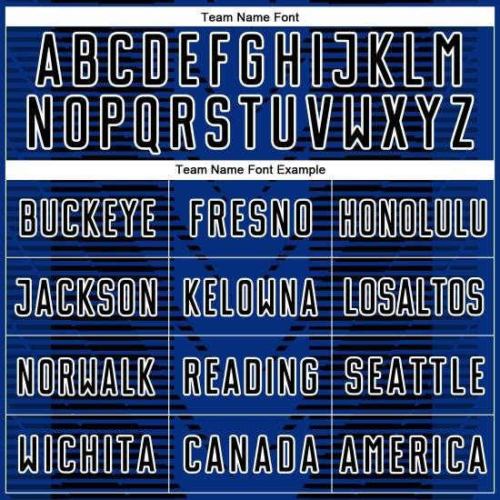 Benutzerdefinierte Blau US Navy Schwarz-Weiß Sublimation Jersey Linien Fußballuniform Benutzerdefinierte Blau US Navy Schwarz-Weiß Sublimation Jersey Linien Fußballuniform