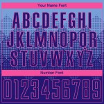 Benutzerdefinierte dunkle Uniform Lila-Rosa Hellblau Fußball Sublimation Jersey Benutzerdefinierte dunkle Uniform Lila-Rosa Hellblau Fußball Sublimation Jersey