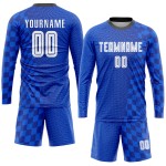 Fußball Royal Trikot Sublimation Uniform Weiß-Schwarz Custom Fußball Royal Trikot Sublimation Uniform Weiß-Schwarz Custom
