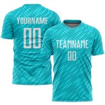 Jersey Fußball Weiß Benutzerdefinierte Uniform Sublimation Aqua Jersey Fußball Weiß Benutzerdefinierte Uniform Sublimation Aqua