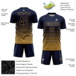 Sublimation Gold Nadelstreifen Navy Fußball Verblassen Uniform Jersey Custom Old Fashion Sublimation Gold Nadelstreifen Navy Fußball Verblassen Uniform Jersey Custom Old Fashion