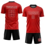 Sublimationstrikot Rot-Schwarz Uniform Fußball Custom Rot Sublimationstrikot Rot-Schwarz Uniform Fußball Custom Rot