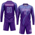 Lila Blau-Rosa Sublimation Jersey Uniform Custom Fußball Licht Lila Blau-Rosa Sublimation Jersey Uniform Custom Fußball Licht