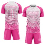 Uniform Sublimation Custom Jersey Fußball Weiß Rosa Uniform Sublimation Custom Jersey Fußball Weiß Rosa