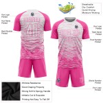 Uniform Sublimation Custom Jersey Fußball Weiß Rosa Uniform Sublimation Custom Jersey Fußball Weiß Rosa