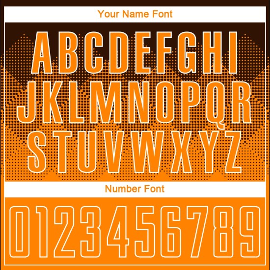 Benutzerdefinierte Sublimation Jersey Bay Soccer Braun Uniform Orange-Weiß Benutzerdefinierte Sublimation Jersey Bay Soccer Braun Uniform Orange-Weiß