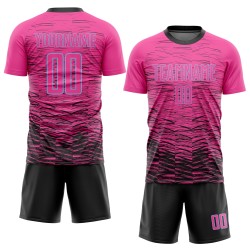 Rosa Uniform Fußball Schwarz-Licht Custom Sublimation Jersey Blau Rosa Uniform Fußball Schwarz-Licht Custom Sublimation Jersey Blau