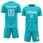 Jersey Fußball Weiß Benutzerdefinierte Uniform Sublimation Aqua Jersey Fußball Weiß Benutzerdefinierte Uniform Sublimation Aqua
