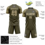 Sublimation Gold-Camo Vegas zum Service Uniform Olive Jersey Fußball benutzerdefinierte Salut Sublimation Gold-Camo Vegas zum Service Uniform Olive Jersey Fußball benutzerdefinierte Salut