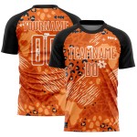 Uniform Jersey Orange Custom Bay Afrikanische Muster Sublimation Fußball Orange-Schwarz Uniform Jersey Orange Custom Bay Afrikanische Muster Sublimation Fußball Orange-Schwarz