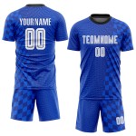 Fußball Royal Trikot Sublimation Uniform Weiß-Schwarz Custom Fußball Royal Trikot Sublimation Uniform Weiß-Schwarz Custom
