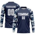 Uniform Navy Trikot Sublimation Fußball Weiß-Camo Custom Uniform Navy Trikot Sublimation Fußball Weiß-Camo Custom