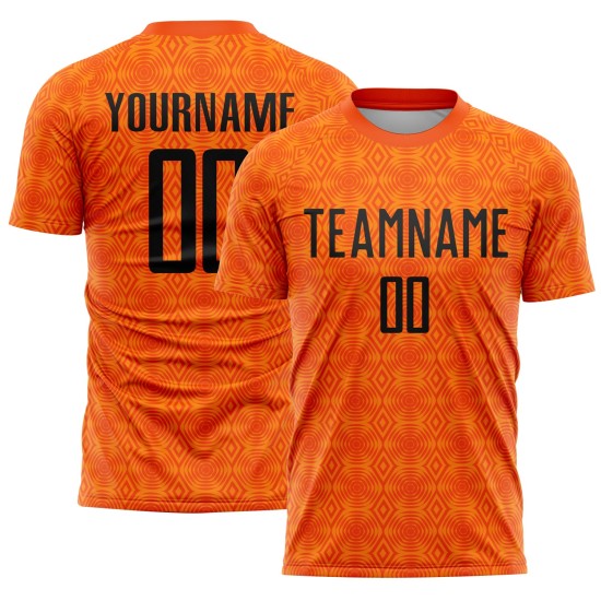 Jersey Orange Black-Bay Custom Shapes Fußball Geometrische Sublimation Uniform Orange Jersey Orange Black-Bay Custom Shapes Fußball Geometrische Sublimation Uniform Orange