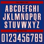 Sublimation Fade Uniform Jersey Custom Nadelstreifen Weiß-Rot Fashion Soccer Royal