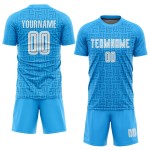 Home Weiß Blau Sublimation Uniform Fußball Jersey Licht Custom Home Weiß Blau Sublimation Uniform Fußball Jersey Licht Custom