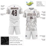 Jersey Sublimation Braun Fußball Uniform Weiß Custom Jersey Sublimation Braun Fußball Uniform Weiß Custom