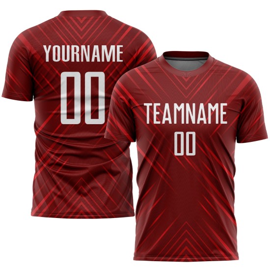 Uniform Weiß Trikot Benutzerdefinierte Rot Sublimation Fußball Uniform Weiß Trikot Benutzerdefinierte Rot Sublimation Fußball