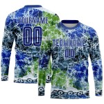 Fußball Royal-White Tie Jersey Custom Dye Uniform Sublimation Fußball Royal-White Tie Jersey Custom Dye Uniform Sublimation
