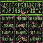 Fußball Sublimation Uniform Schwarz Grün-Pink Custom Jersey Neon Fußball Sublimation Uniform Schwarz Grün-Pink Custom Jersey Neon