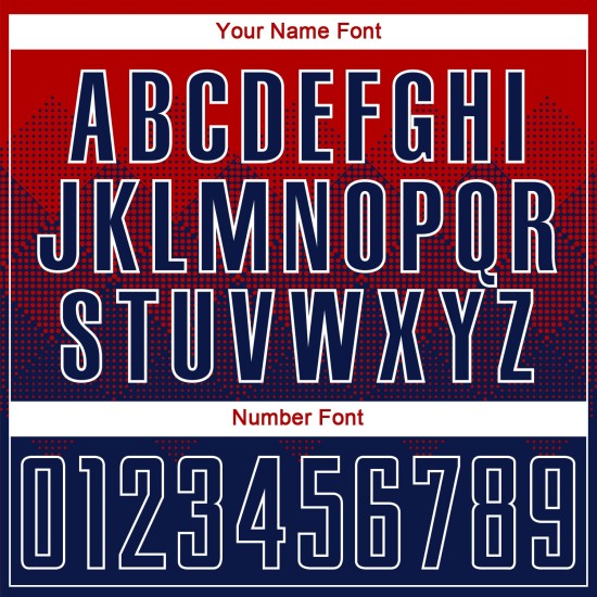 Uniform Rot Marine-Weiß Fußballtrikot Benutzerdefinierte Sublimation Uniform Rot Marine-Weiß Fußballtrikot Benutzerdefinierte Sublimation