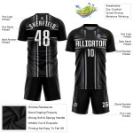 Sublimation Schwarz Custom Weiß-Grau Uniform Jersey Fußball Sublimation Schwarz Custom Weiß-Grau Uniform Jersey Fußball