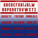 Jersey Langarm Fade Uniform Rot-Royal Custom Weiß Sublimation Fußball Mode Jersey Langarm Fade Uniform Rot-Royal Custom Weiß Sublimation Fußball Mode