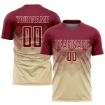 Benutzerdefinierte Uniform Creme Jersey Fußball Sublimation Crimson Benutzerdefinierte Uniform Creme Jersey Fußball Sublimation Crimson