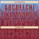 Trikot Sublimation Light Uniform Crimson-Creme Custom Soccer Blau Trikot Sublimation Light Uniform Crimson-Creme Custom Soccer Blau