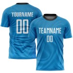Fußball Sublimation Licht Custom Weiß-Schwarz Uniform Jersey Blau Fußball Sublimation Licht Custom Weiß-Schwarz Uniform Jersey Blau