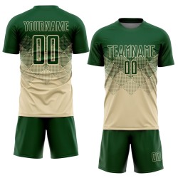 Sublimation Fußball Creme Grün Jersey Custom Uniform Sublimation Fußball Creme Grün Jersey Custom Uniform