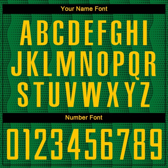 Fußballuniform Gold Grün Trikot Kelly Sublimation Custom Fußballuniform Gold Grün Trikot Kelly Sublimation Custom