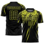 Sublimation Schwarz Neon Jersey Gelb Custom Uniform Fußball Sublimation Schwarz Neon Jersey Gelb Custom Uniform Fußball