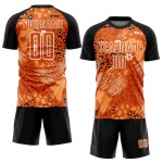 Uniform Jersey Orange Custom Bay Afrikanische Muster Sublimation Fußball Orange-Schwarz Uniform Jersey Orange Custom Bay Afrikanische Muster Sublimation Fußball Orange-Schwarz